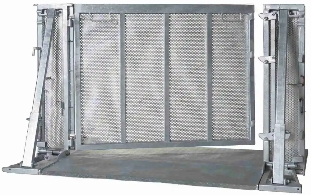 Bühnengitter Fluchtür schwer mit Rollwagen