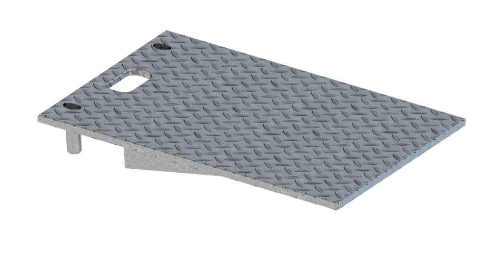 Schlauch- und Kabelbrücke Auffahrrampe Stahl