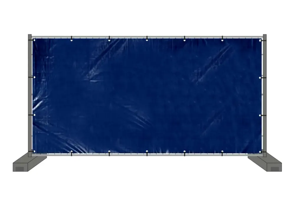 Bauzaunplane  Mobilzaun   Sichtschutzplane  Farbe: BLAU