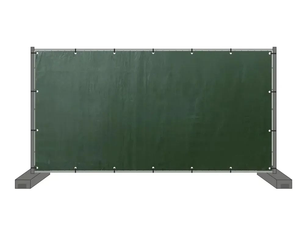 Bauzaunplane Mobilzaun Sichtschutzplane Farbe: Grün
