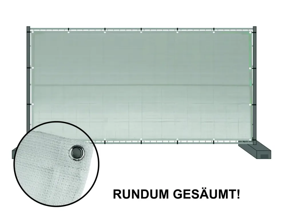 Mobilzaunnetz  Bauzaunnetz  Gewebe  Farbe: Weiss