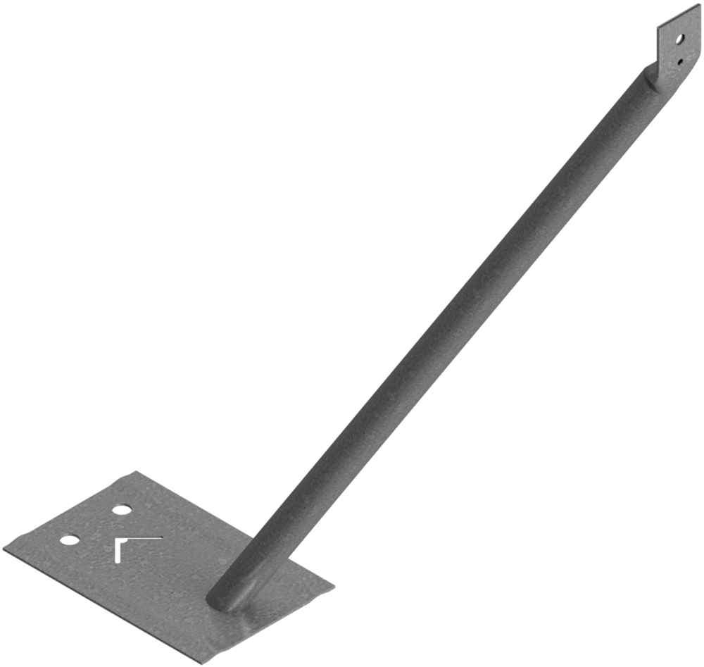 Bauzaun Mobilzaun Stützstrebe mit Bodenplatte