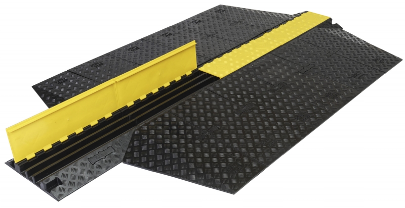 Kabelbrücke 3-Kanal mit Rollstuhlüberfahrt als Set