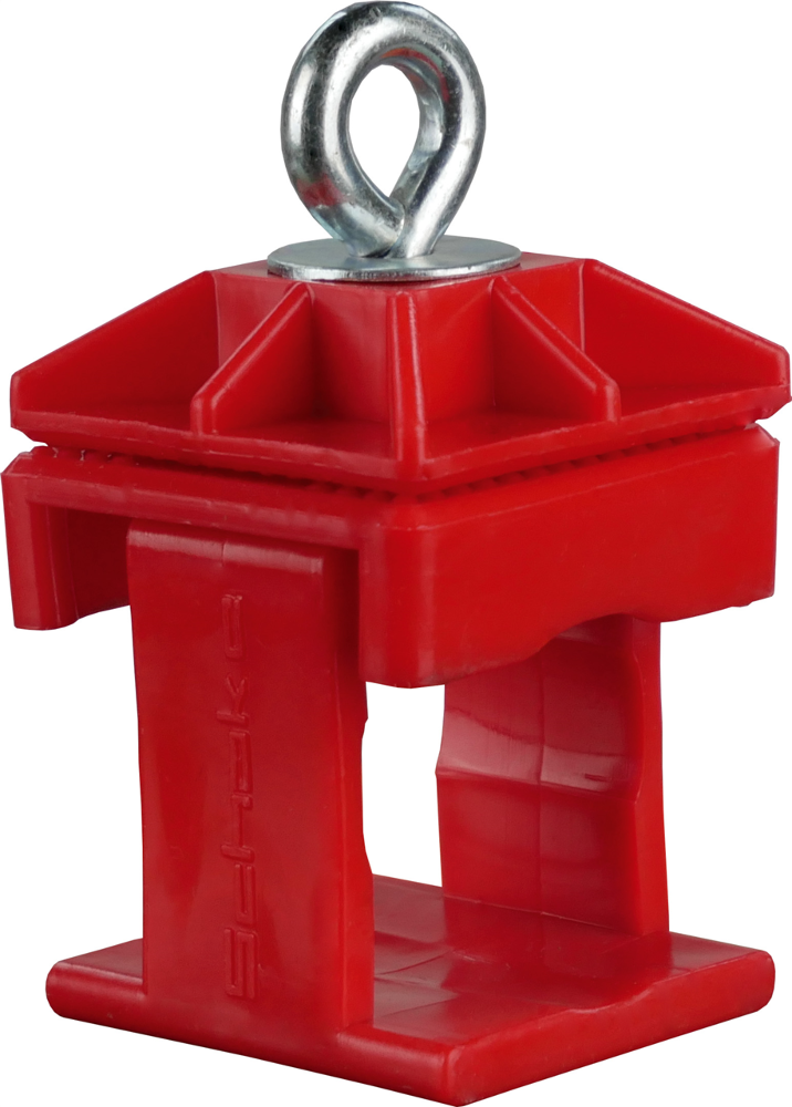 Verkehrs Schilderklemme Rot / Weiss 40 x 40 mm