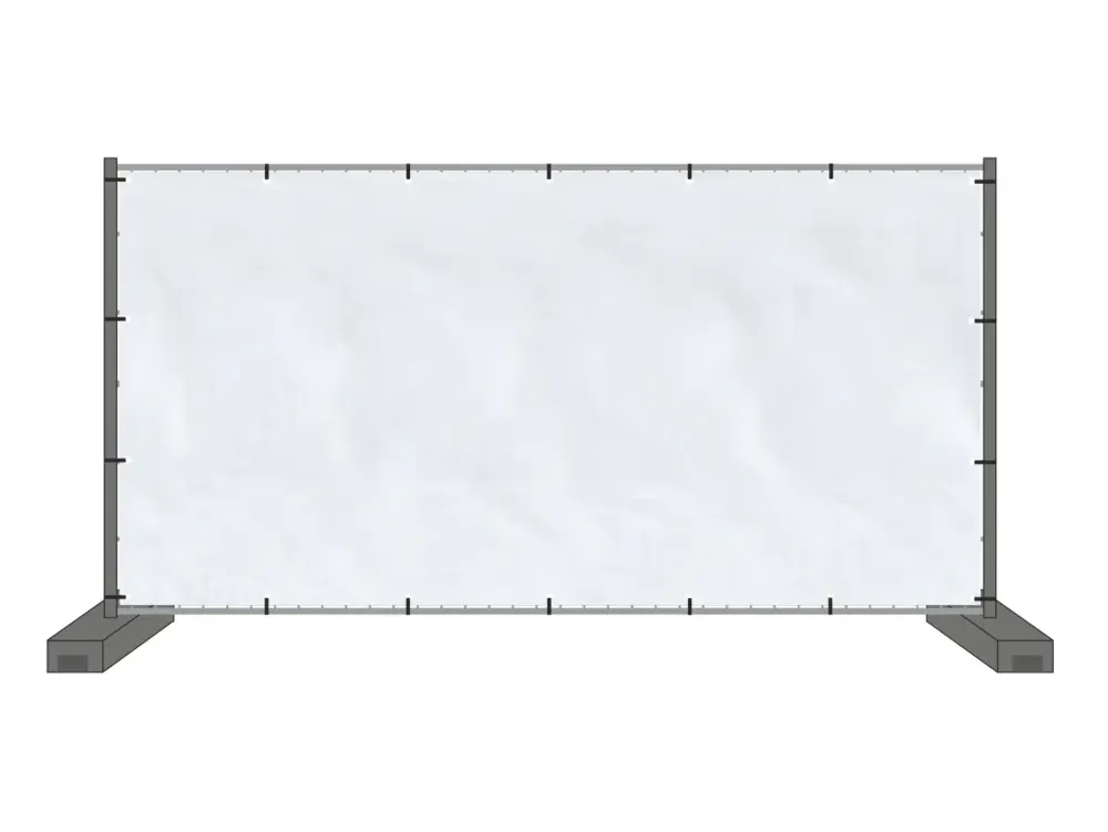 Bauzaunplane Mobilzaun Sichtschutzplane Farbe: Weiss