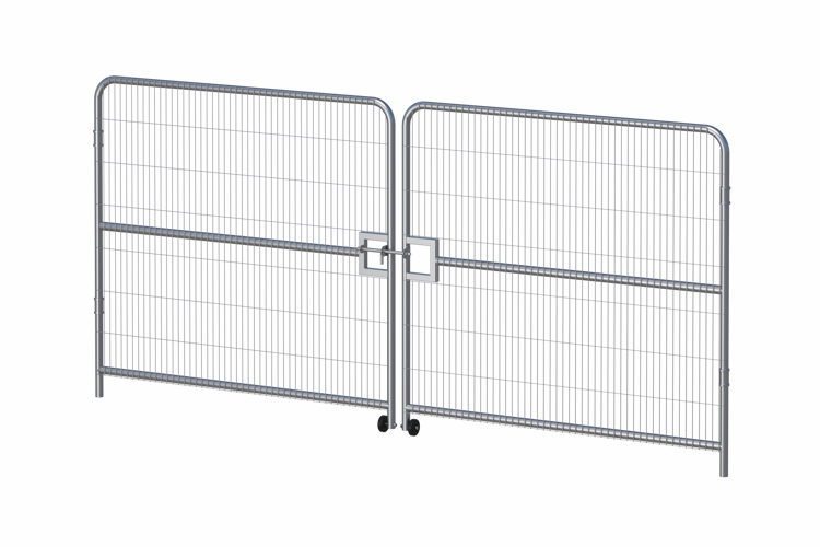 Bauzaun LKW Tor für Round Top Mobilzaun