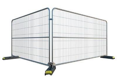 Bauzaun Mobilzaun MZ- 8  Round Top mit 3. horizontal Rohr